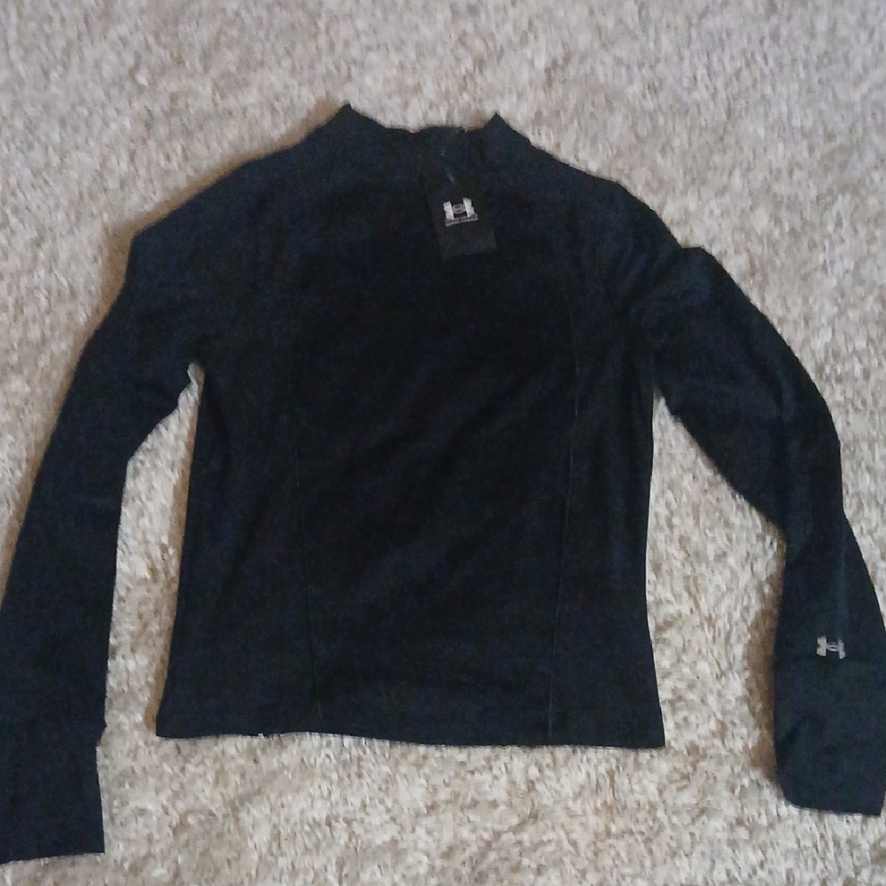 NWT UNDER ARMOUR FITTED MOCK NECK TOP - Picture 1 of 9